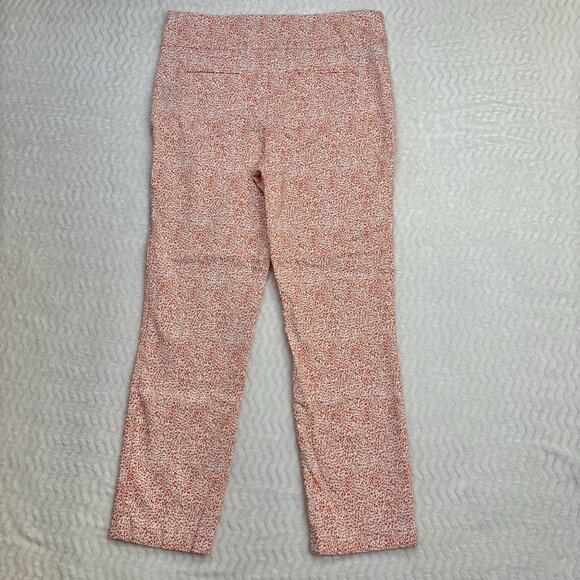 Renuar Women's Size 12 Orange & White Patterned Pants - Picture 2 of 10